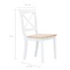 Elegant 6-Piece White & Light Wood Dining Chairs Set