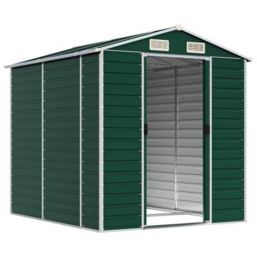 Garden Shed Green 191x215 cm - Durable Galvanised Steel