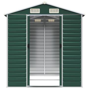 Garden Shed Green 191x215 cm - Durable Galvanised Steel