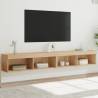 TV Cabinets with LED Lights 2 pcs Sonoma Oak 100x30x30 cm Colour sonoma oak Quantity in Package 2 Width 100 cm 