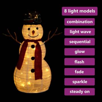 Luxury 60cm LED Decorative Christmas Snowman Figure