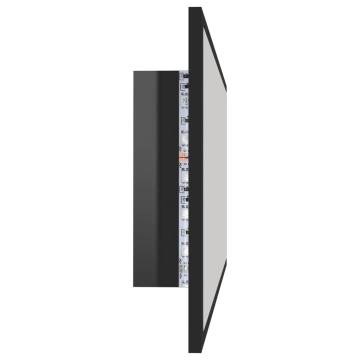 LED Bathroom Mirror - High Gloss Black 100x8.5x37 cm