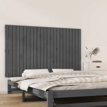 Elegant Grey Wall Headboard - Solid Pine Wood | HipoMarket UK