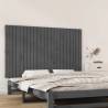 Wall Headboard Grey 147x3x90 cm Solid Wood Pine Colour grey Size 147 x 90 cm Quantity in Package 1 