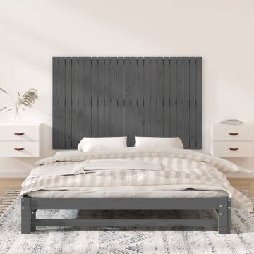 Elegant Grey Wall Headboard - Solid Pine Wood | HipoMarket UK