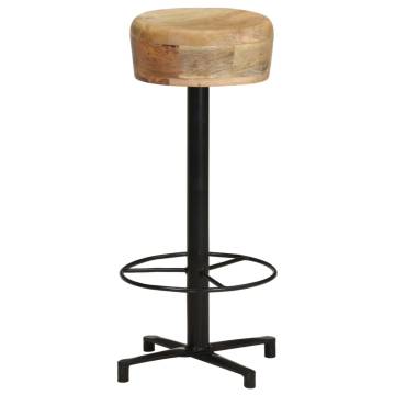 Stylish Bar Stools 2 pcs 76 cm Solid Mango Wood - Hipomarket