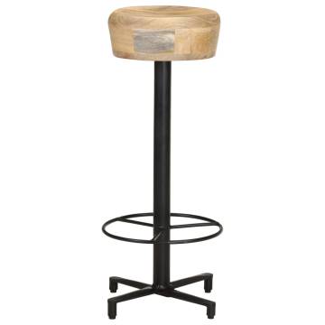 Stylish Bar Stools 2 pcs 76 cm Solid Mango Wood - Hipomarket