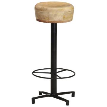 Stylish Bar Stools 2 pcs 76 cm Solid Mango Wood - Hipomarket