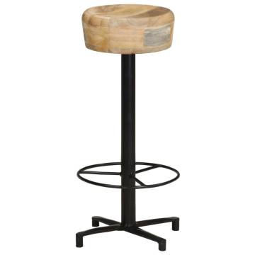 Stylish Bar Stools 2 pcs 76 cm Solid Mango Wood - Hipomarket