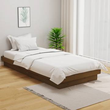 Honey Brown Pine Bed Frame 100x200 cm - Rustic Charm