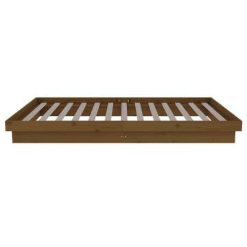 Honey Brown Pine Bed Frame 100x200 cm - Rustic Charm