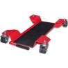 Motorcycle Dolly Centre Stand Red for Easy Garage Mobility