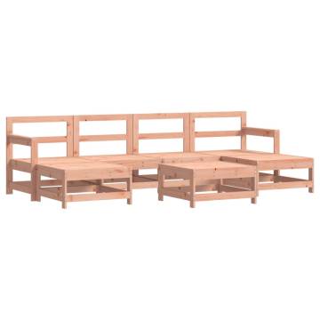 7 Piece Garden Lounge Set - Solid Douglas Wood | HipoMarket