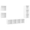 4 Piece High Gloss White TV Cabinet Set | Stylish Storage