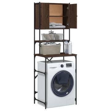 Washing Machine Cabinet Brown Oak | Space-Saving Design