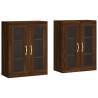 Wall Mounted Cabinets - 2 pcs Brown Oak Engineered Wood