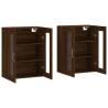 Wall Mounted Cabinets - 2 pcs Brown Oak Engineered Wood