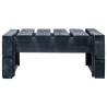 Garden Pallet Ottoman Wood Black - Stylish & Durable for Outdoors