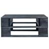 Garden Pallet Ottoman Wood Black - Stylish & Durable for Outdoors