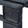 Garden Pallet Ottoman Wood Black - Stylish & Durable for Outdoors