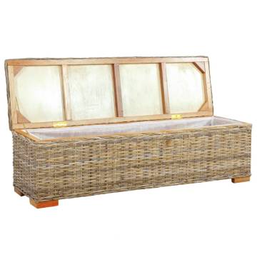 Stylish Kubu Rattan Storage Box - 120 cm Solid Mango Wood