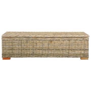 Stylish Kubu Rattan Storage Box - 120 cm Solid Mango Wood