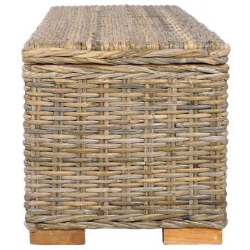 Stylish Kubu Rattan Storage Box - 120 cm Solid Mango Wood