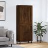 Highboard Brown Oak 69.5x34x180 cm Engineered Wood Colour brown oak Quantity in Package 1 Model 2 wood doors 