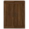 Stylish Highboard Brown Oak | 69.5x34x180 cm | Hipomarket