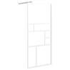 Walk-in Shower Wall 80x195 cm ESG Glass White | HipoMarket