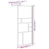 Walk-in Shower Wall 80x195 cm ESG Glass White | HipoMarket