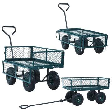 Garden Hand Trolley Green - 250 kg Capacity | HipoMarket