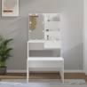 Dressing Table Set with LED White Engineered Wood Colour white Size 74.5 x 40 x 141 cm Quantity in Package 1 