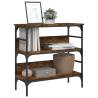 Elegant Smoked Oak Console Table - 75x32x75 cm