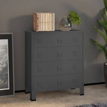 Industrial Drawer Cabinet Anthracite - Metal Storage Solution