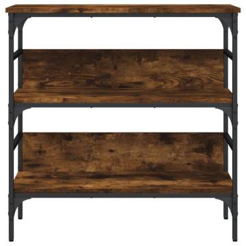 Elegant Smoked Oak Console Table - 75x32x75 cm