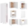 7 Piece Kitchen Cabinet Set - Elegant White Engineered Wood