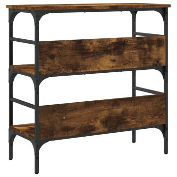 Elegant Smoked Oak Console Table - 75x32x75 cm