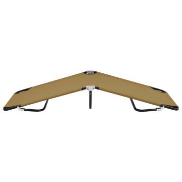 Folding Sun Lounger Taupe Steel | Comfortable & Portable