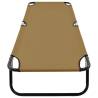 Folding Sun Lounger Taupe Steel | Comfortable & Portable