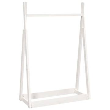 Stylish White Clothes Rack - Solid Pine Wood 100x45x150 cm