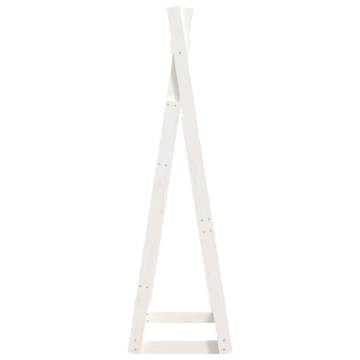 Stylish White Clothes Rack - Solid Pine Wood 100x45x150 cm