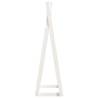 Stylish White Clothes Rack - Solid Pine Wood 100x45x150 cm