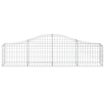 Arched Gabion Baskets - 10 pcs Galvanised Iron 200x30x40/60 cm