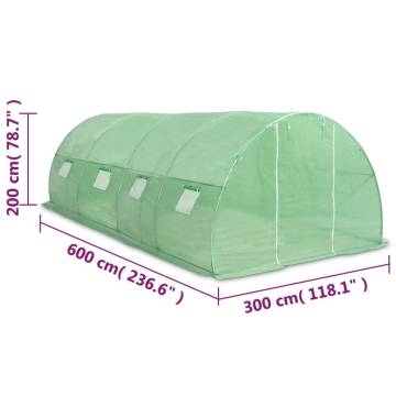 Spacious 18m² Greenhouse - Durable & Easy to Assemble