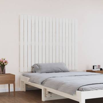 Elegant Wall Headboard - White Solid Pine 108x3x90 cm