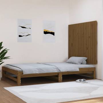 Honey Brown Wall Headboard | Solid Pine Wood - 108x3x90 cm