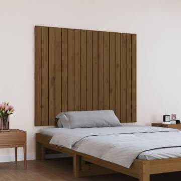 Honey Brown Wall Headboard | Solid Pine Wood - 108x3x90 cm