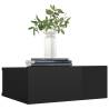 High Gloss Black Floating Nightstands - 2 pcs | Hipo Market