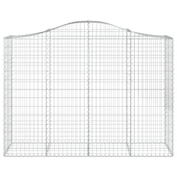 Arched Gabion Baskets - 40 pcs Galvanised Iron 200x50x140/160 cm